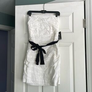 White lace strapless Express dress